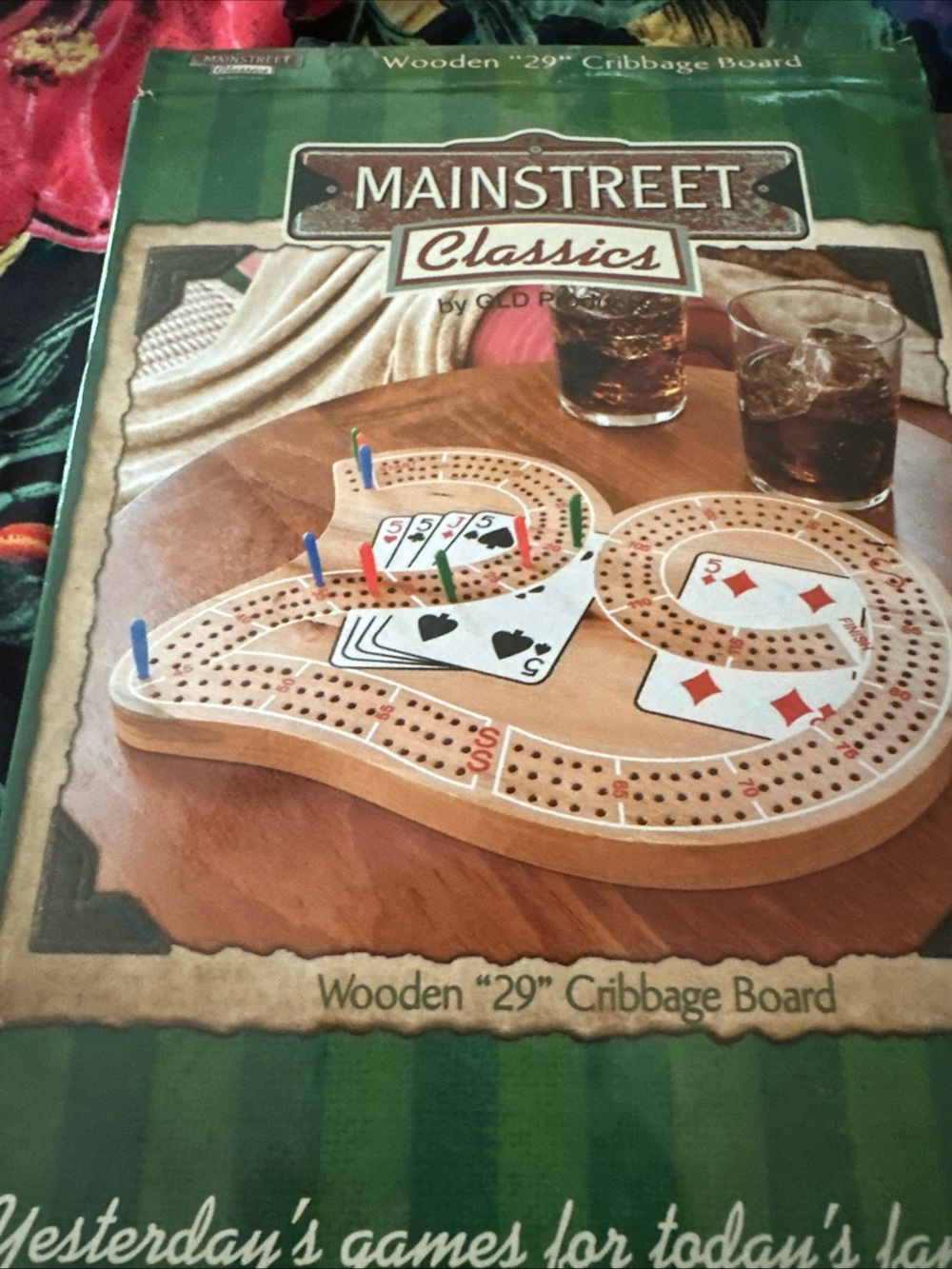 Mainstreet Classics Wooden Cribbage Board - Natural Wood